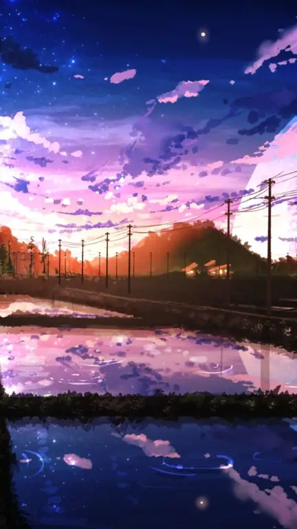 Petualangan di Dunia Anime Pemandangan alam anime yang indah
