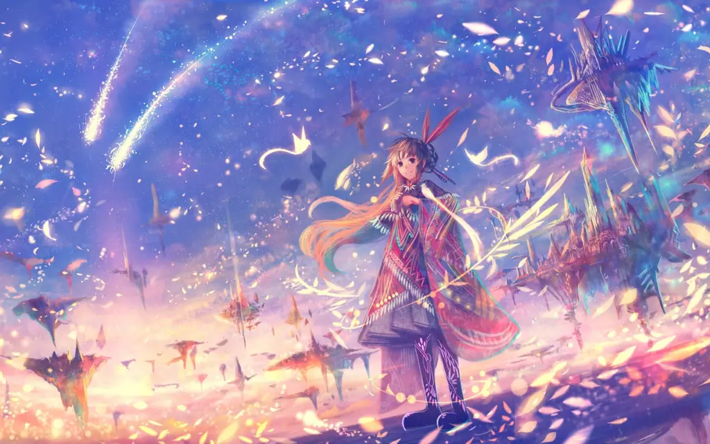 Dunia Magis yang Menakjubkan Gambar dunia fantasi anime yang menakjubkan