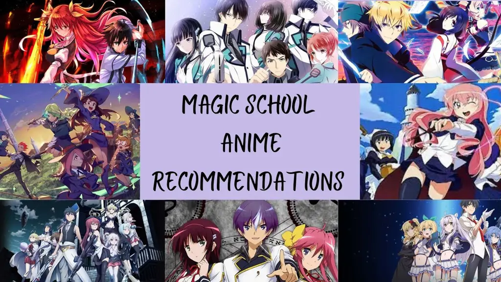 Adegan pertarungan sihir yang spektakuler Pertarungan sihir epik di sekolah anime