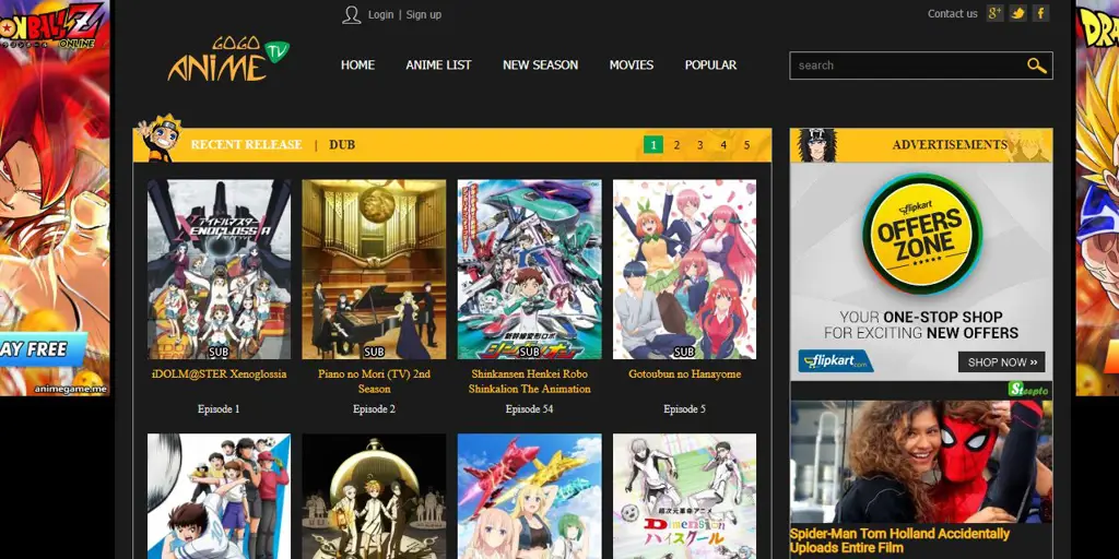 Perbandingan situs streaming anime Gambar berbagai situs streaming anime