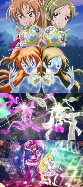 Transformasi Gadis Sihir yang Menakjubkan Gambar transformasi karakter anime gadis sihir di sekolah