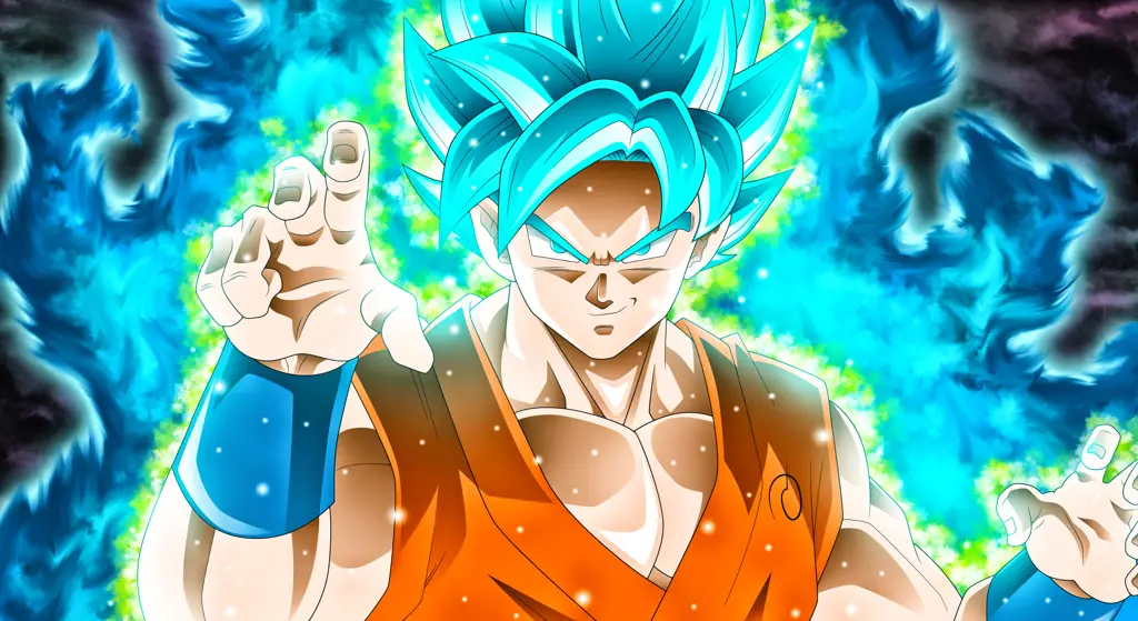 Gambar Goku dalam bentuk Super Saiyan