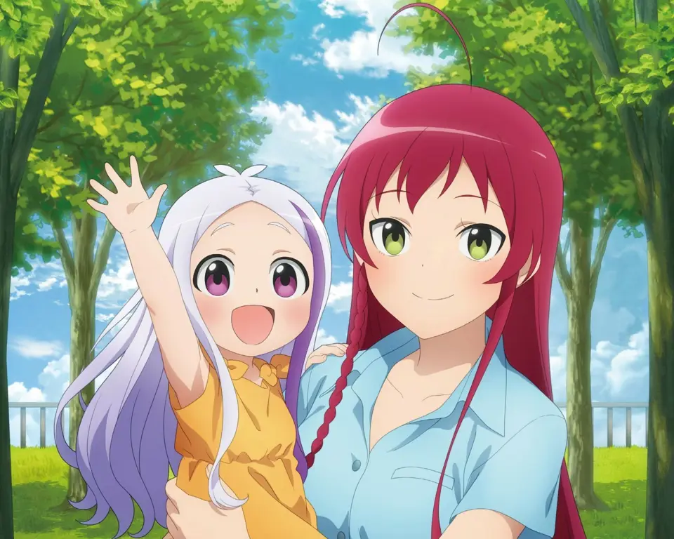 Adegan Lucu Raja Iblis yang Bekerja Paruh Waktu Gambar adegan lucu dari anime The Devil is a Part-Timer!