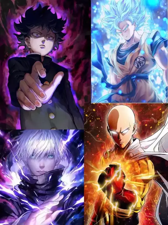 Karakter Anime Terkuat Sepanjang Masa Gambar beberapa karakter anime terkuat