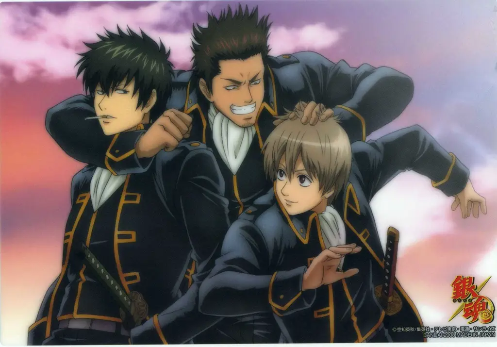 Gambar karakter-karakter anime Gintama yang lucu dan kocak.