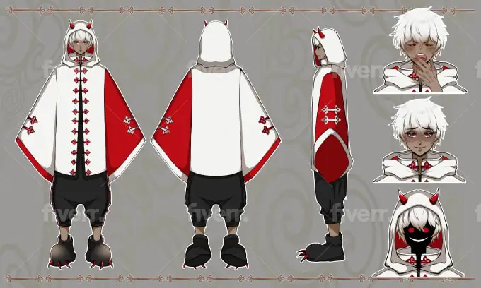 Desain Karakter yang Menarik Perhatian Ilustrasi desain karakter anime yang unik dan sedikit nyeleneh.
