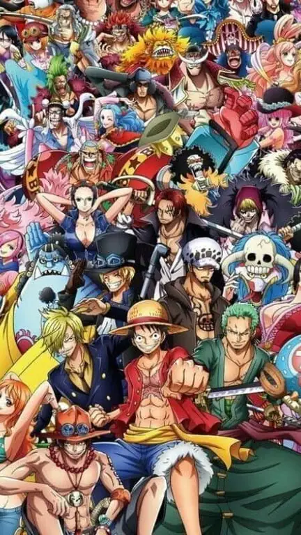 Keluarga Topi Jerami Gambar karakter One Piece bersama