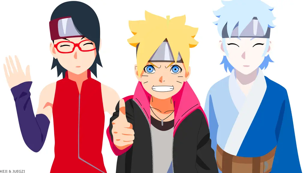 Aksi Seru Tim 7 Gambar Boruto dan Tim 7 sedang bertarung