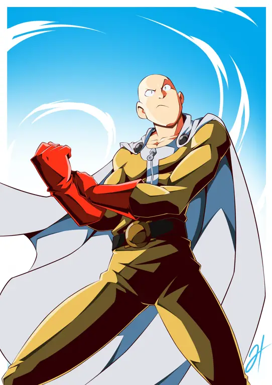 Saitama, sang pahlawan botak yang kuatnya tidak tertandingi. Saitama, pahlawan botak dengan kekuatan luar biasa di One Punch Man.