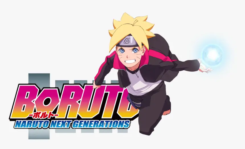 Logo anime Boruto yang ikonik Logo anime Boruto