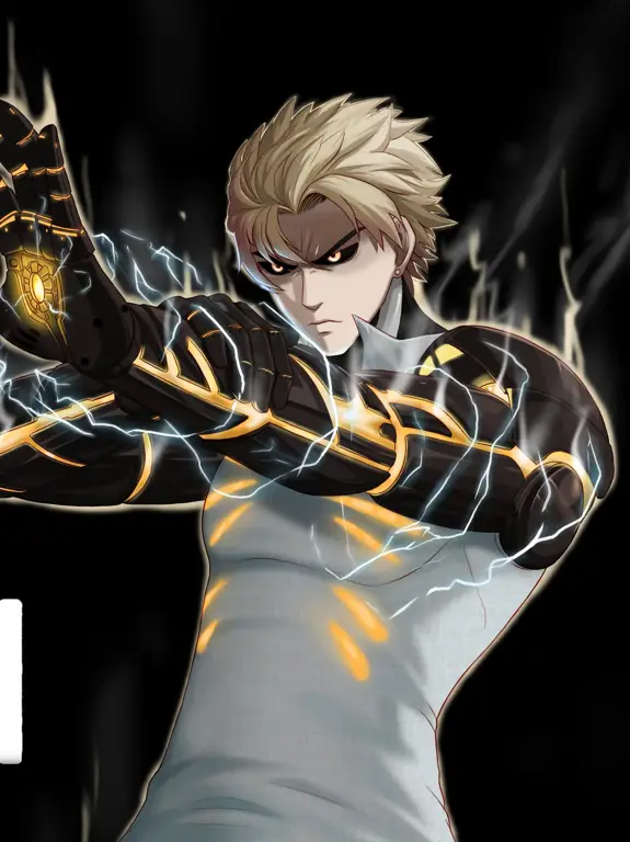 Genos, cyborg yang setia Gambar Genos, murid Saitama