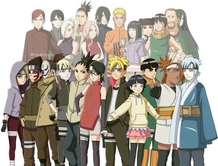Para karakter utama dalam anime Boruto Gambar karakter-karakter Boruto
