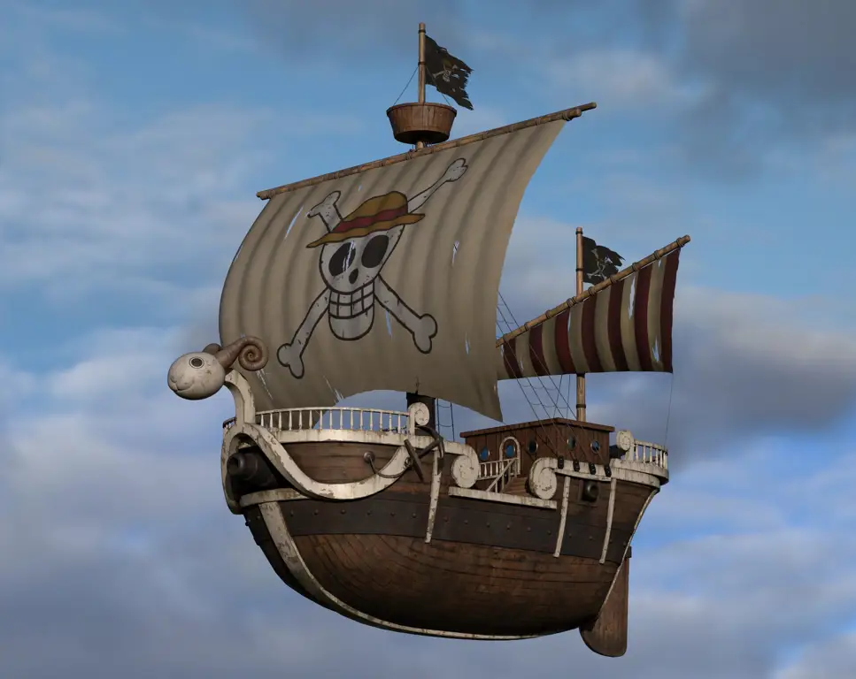 Kapal Going Merry, sahabat petualangan Luffy Gambar kapal Going Merry dari One Piece