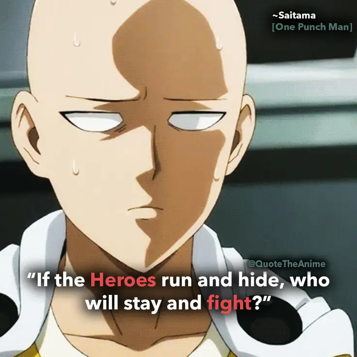 Saitama yang perkasa Saitama, pahlawan botak dari One Punch Man