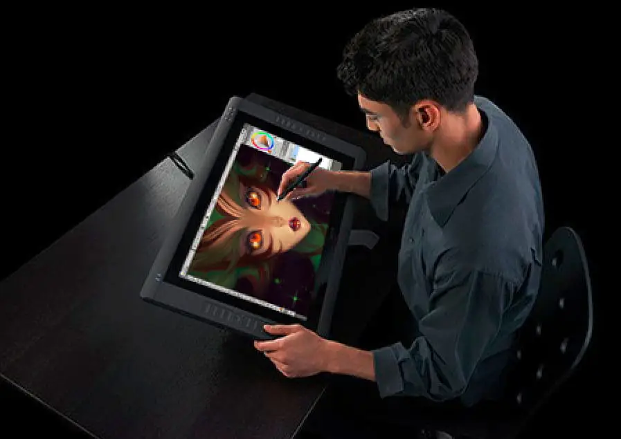 Menonton Anime dengan Nyaman Seseorang menikmati anime di tablet