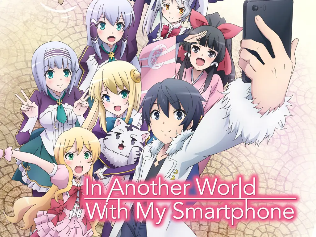 Menikmati Anime di Smartphone Gambar seseorang menonton anime di smartphone