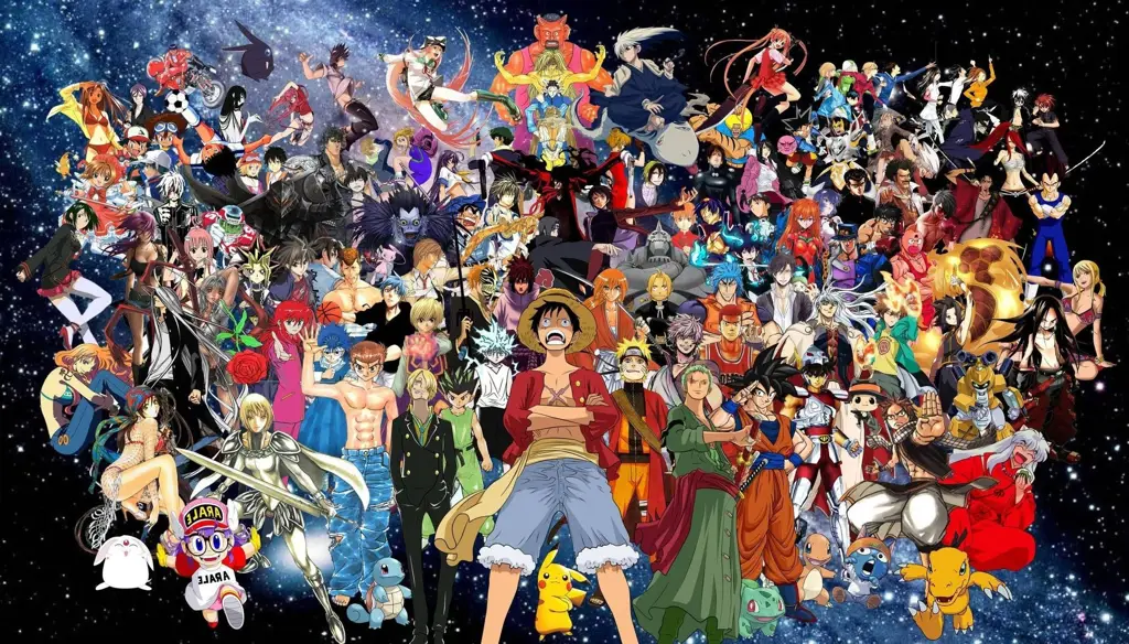 Koleksi karakter dari berbagai anime Berbagai karakter anime