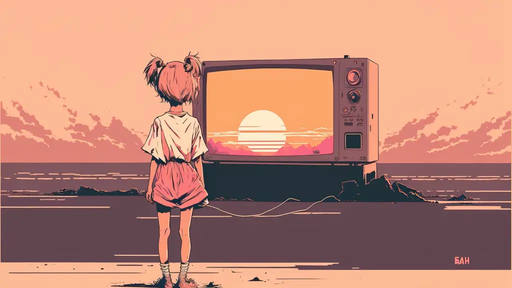 Menonton Anime dengan Nyaman Gambar seseorang menonton anime di laptop