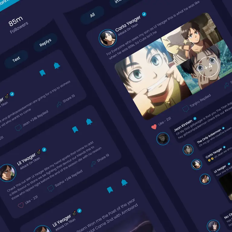 Antarmuka aplikasi nonton anime yang bagus