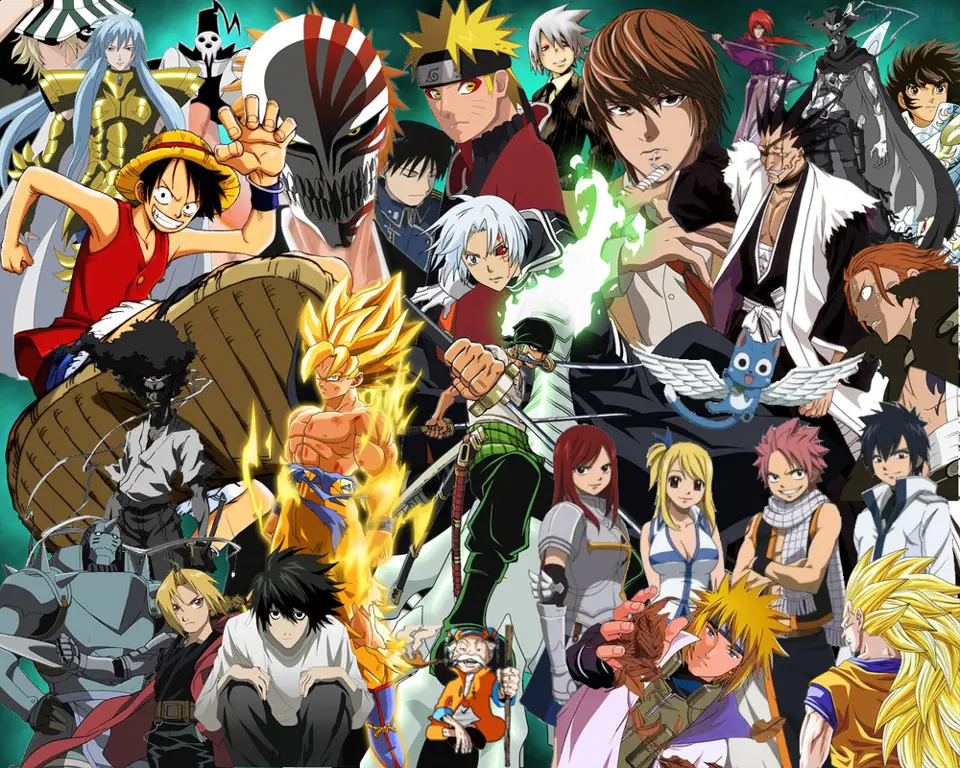 Koleksi Anime yang Beragam Berbagai poster anime dengan genre yang berbeda-beda