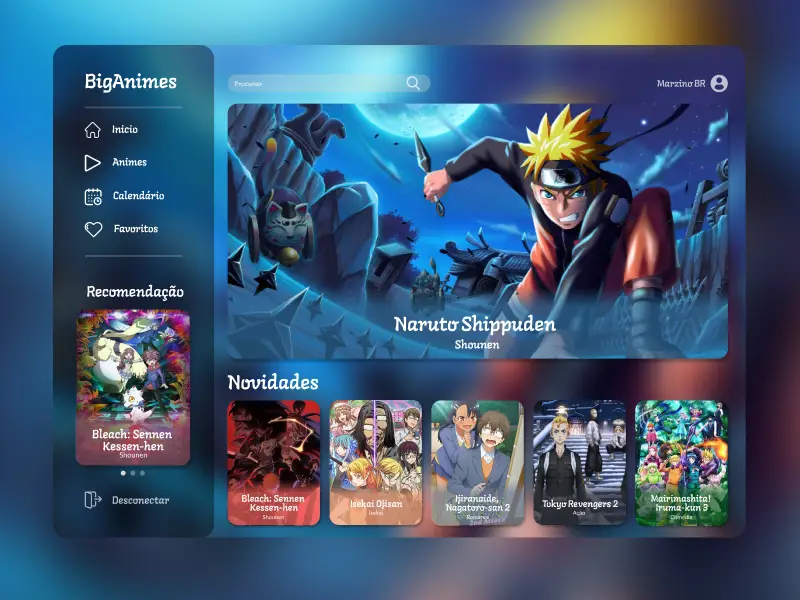Gambar antarmuka aplikasi streaming anime yang bagus