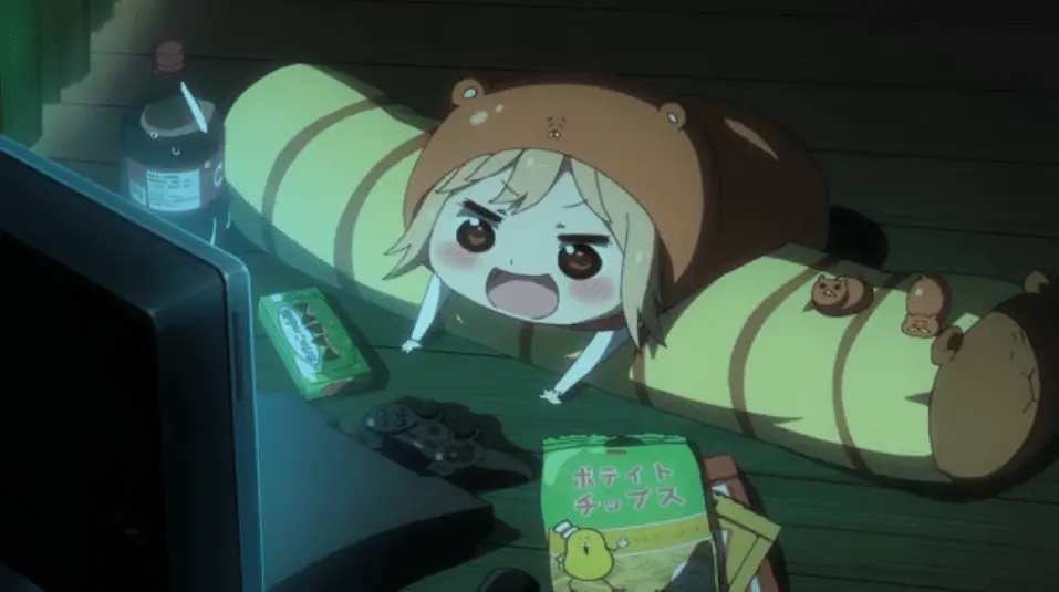 Menikmati Anime di Ponsel Gambar berbagai karakter anime sedang menonton anime di ponsel mereka
