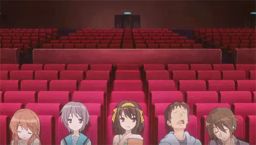 Menikmati Anime Sub Indo Gambar karakter anime sedang menonton anime